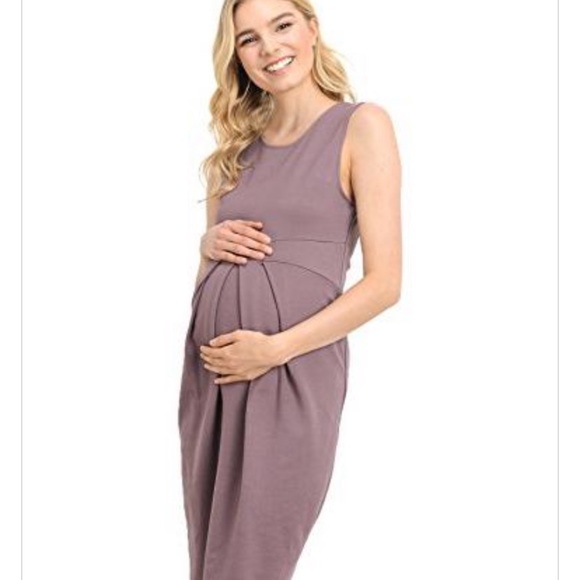 LaClef Maternity Dress Lavender Mauve - Picture 1 of 8
